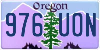 OR license plate 976UON