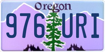 OR license plate 976URI