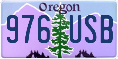 OR license plate 976USB