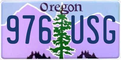 OR license plate 976USG