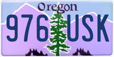 OR license plate 976USK