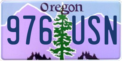 OR license plate 976USN