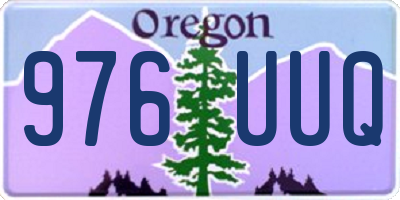 OR license plate 976UUQ