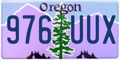 OR license plate 976UUX