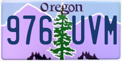 OR license plate 976UVM