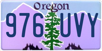 OR license plate 976UVY
