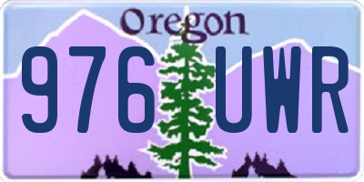 OR license plate 976UWR