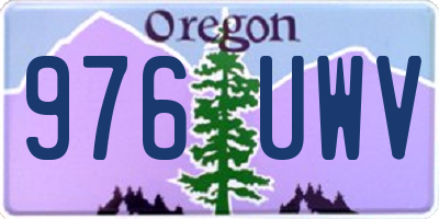 OR license plate 976UWV