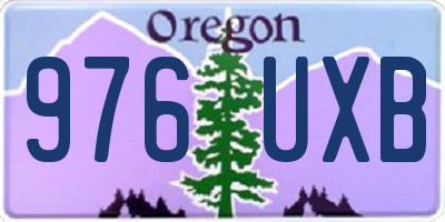OR license plate 976UXB