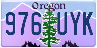 OR license plate 976UYK