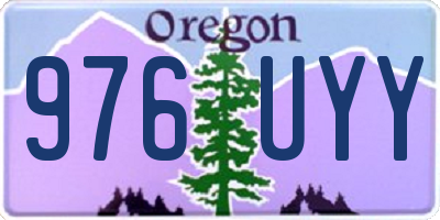 OR license plate 976UYY