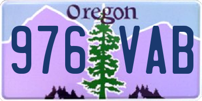 OR license plate 976VAB