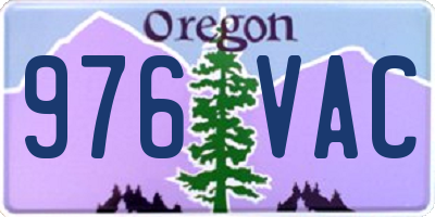 OR license plate 976VAC