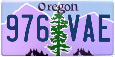 OR license plate 976VAE