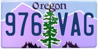 OR license plate 976VAG