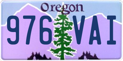 OR license plate 976VAI