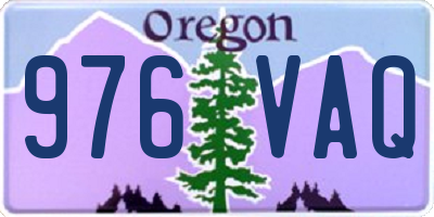 OR license plate 976VAQ