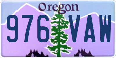 OR license plate 976VAW