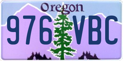 OR license plate 976VBC