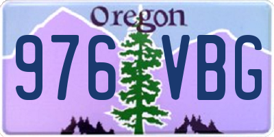 OR license plate 976VBG