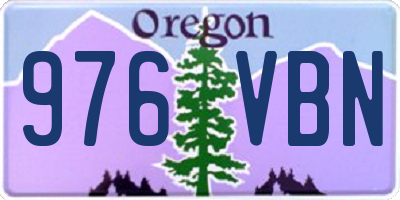 OR license plate 976VBN