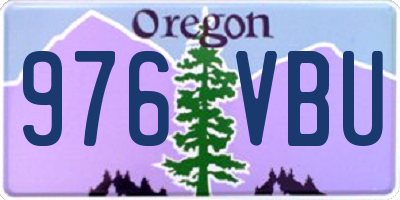 OR license plate 976VBU