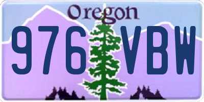 OR license plate 976VBW