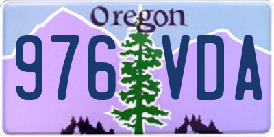 OR license plate 976VDA