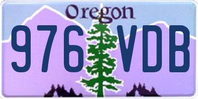 OR license plate 976VDB
