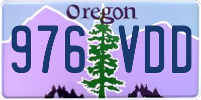 OR license plate 976VDD