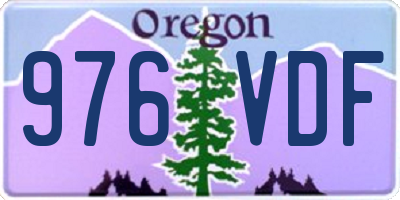 OR license plate 976VDF