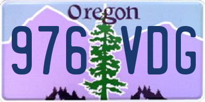 OR license plate 976VDG