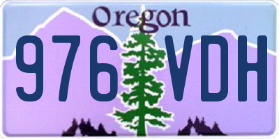 OR license plate 976VDH