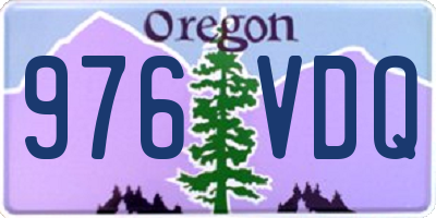 OR license plate 976VDQ