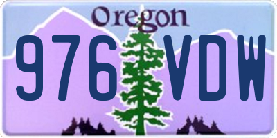 OR license plate 976VDW