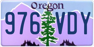 OR license plate 976VDY