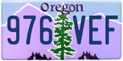 OR license plate 976VEF