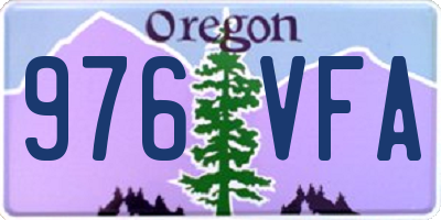 OR license plate 976VFA