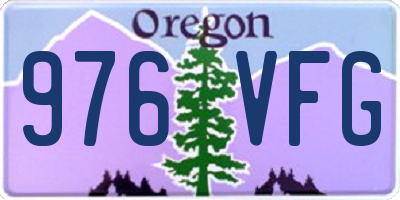 OR license plate 976VFG