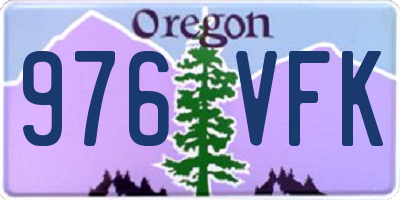 OR license plate 976VFK