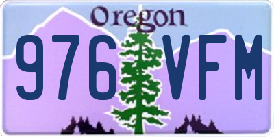 OR license plate 976VFM