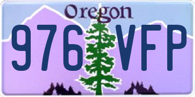 OR license plate 976VFP