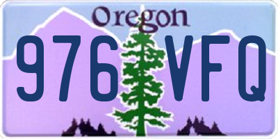 OR license plate 976VFQ