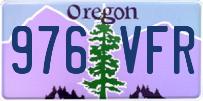 OR license plate 976VFR