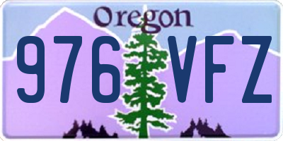 OR license plate 976VFZ
