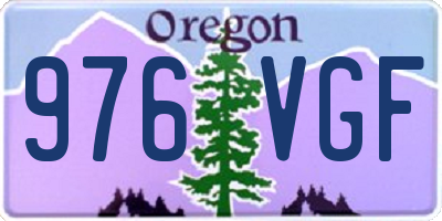 OR license plate 976VGF