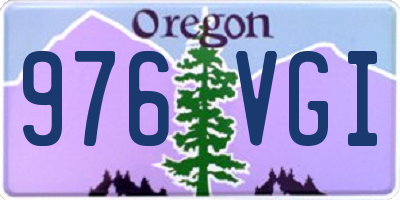 OR license plate 976VGI
