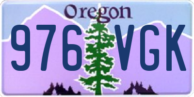 OR license plate 976VGK