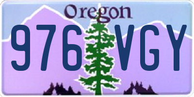 OR license plate 976VGY