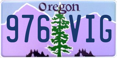 OR license plate 976VIG